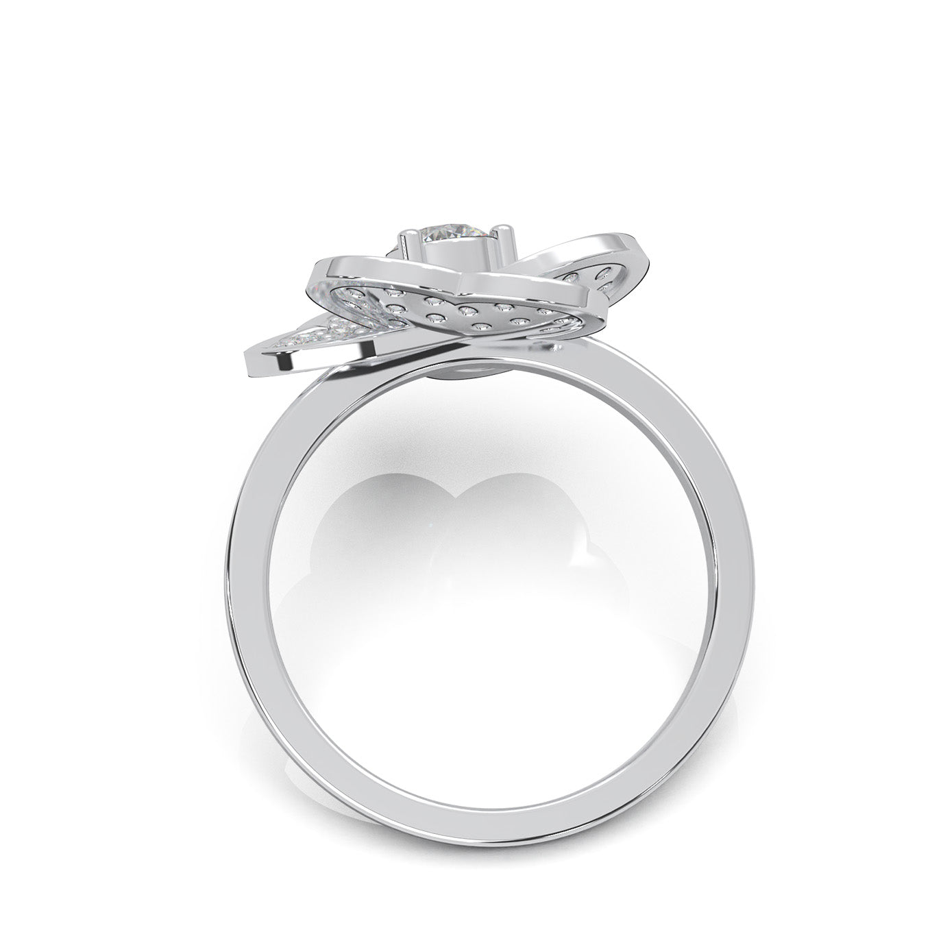 0.90 ct Natural Diamond Fancy Rings in 10k White Gold