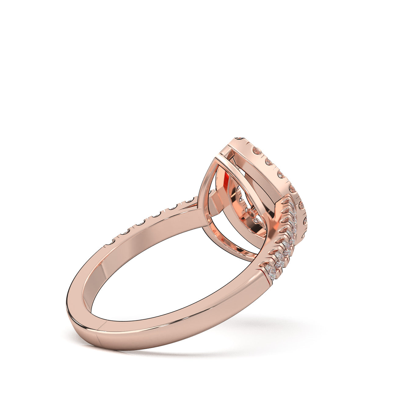0.75 ct Lab Grown Diamond Engagement Rings in 14k Rose Gold