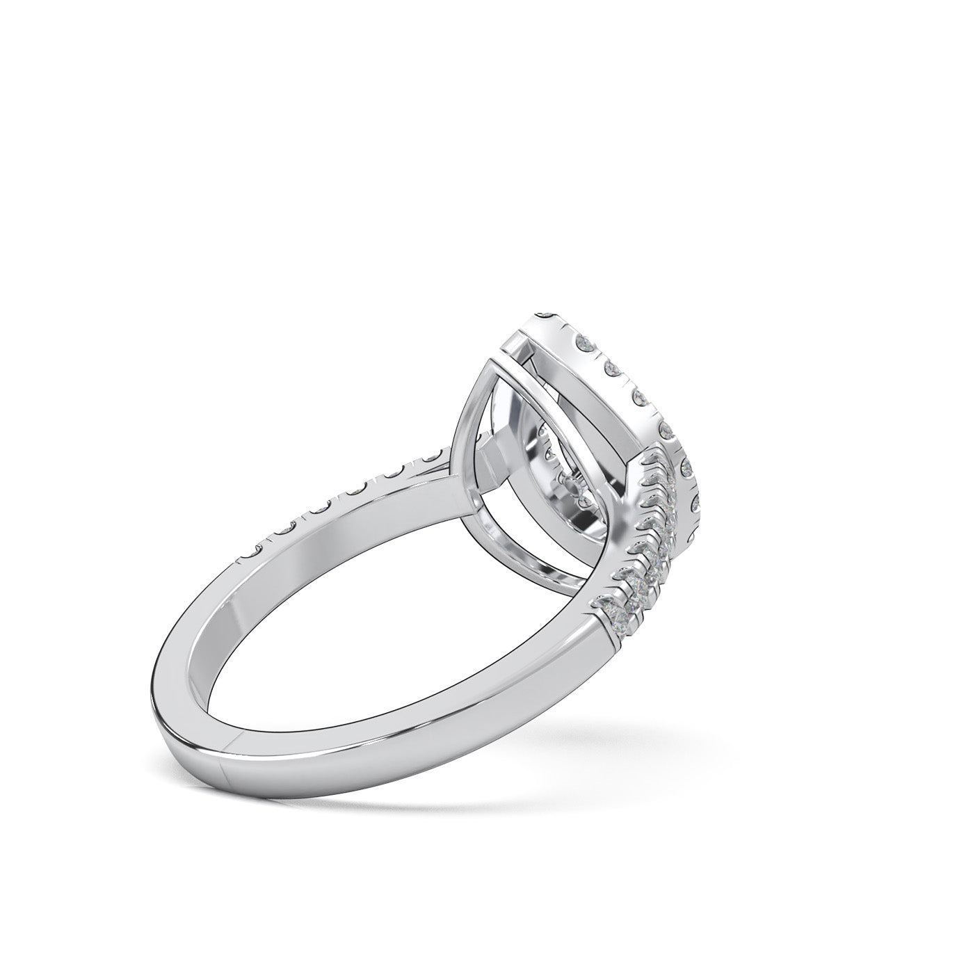 0.75 ct Lab Grown Diamond Engagement Rings in 14k White Gold
