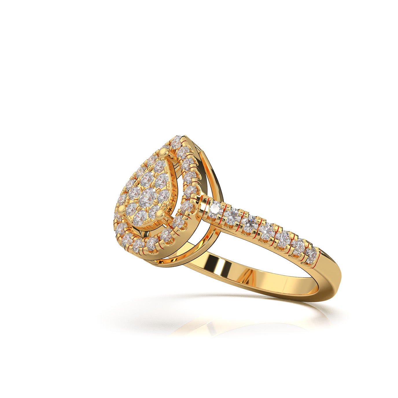 0.75 ct Lab Grown Diamond Engagement Rings in 14k Yellow Gold