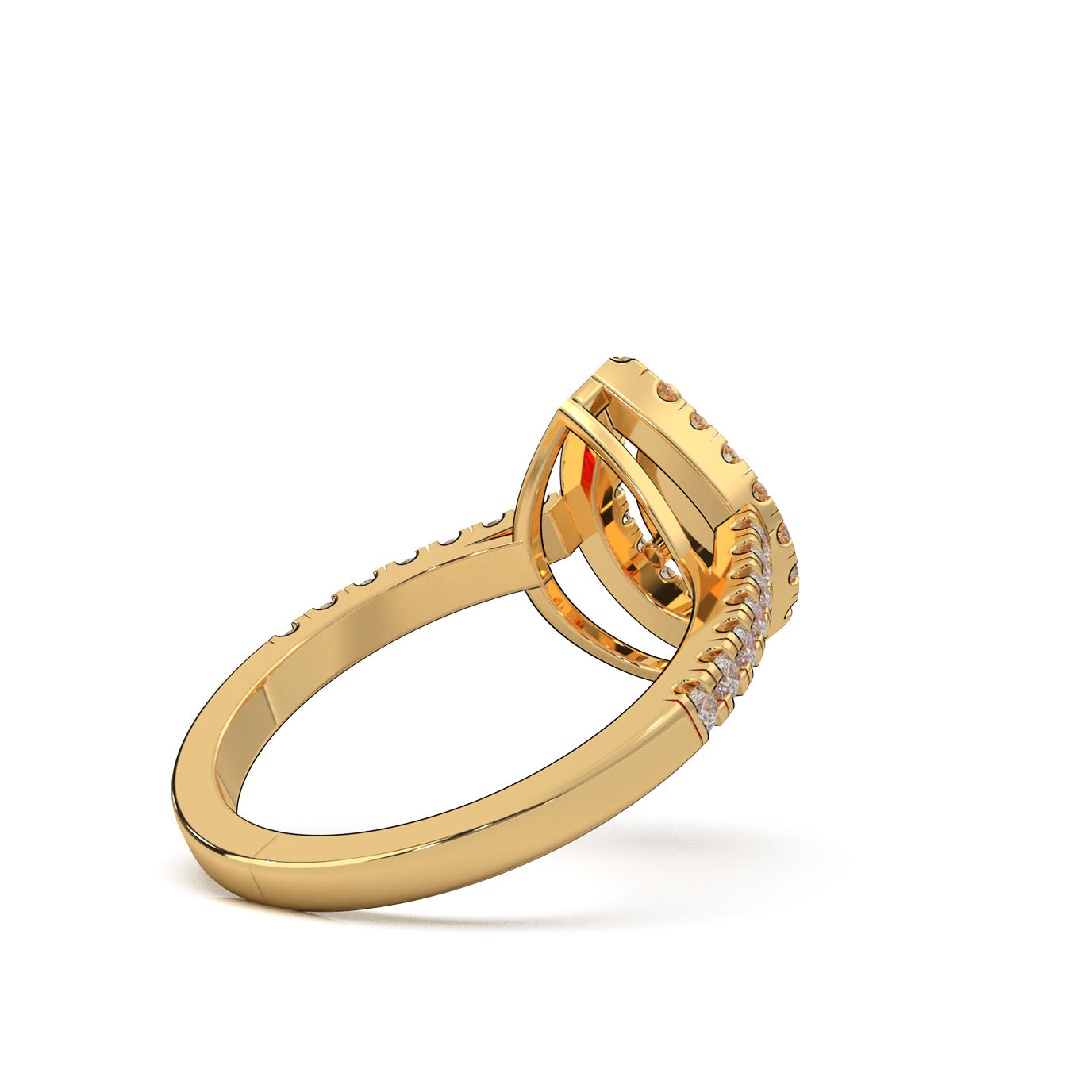 0.75 ct Moissanite Engagement Rings in 14k Yellow Gold