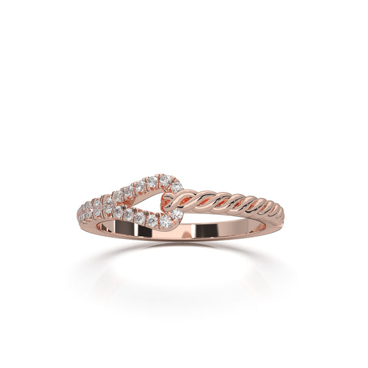 0.25 ct Natural Diamond Fancy Rings in 14k Rose Gold