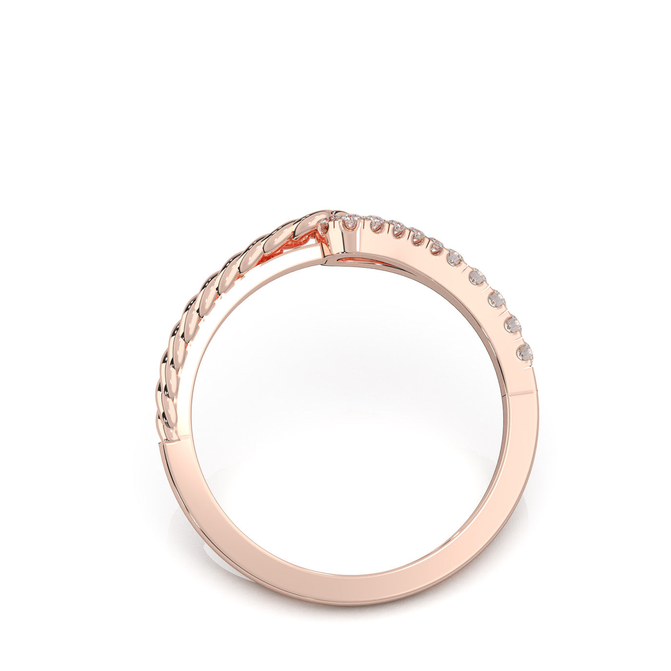 0.25 ct Natural Diamond Fancy Rings in 14k Rose Gold