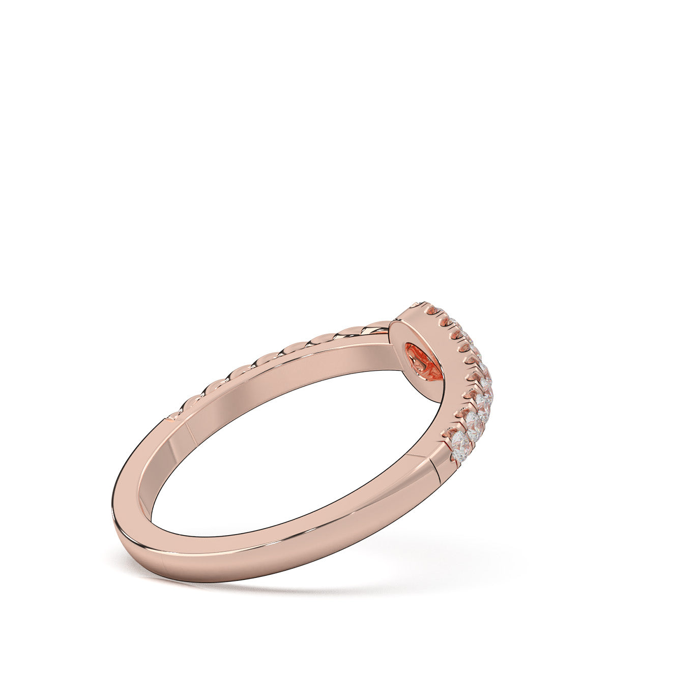 0.25 ct Natural Diamond Fancy Rings in 14k Rose Gold