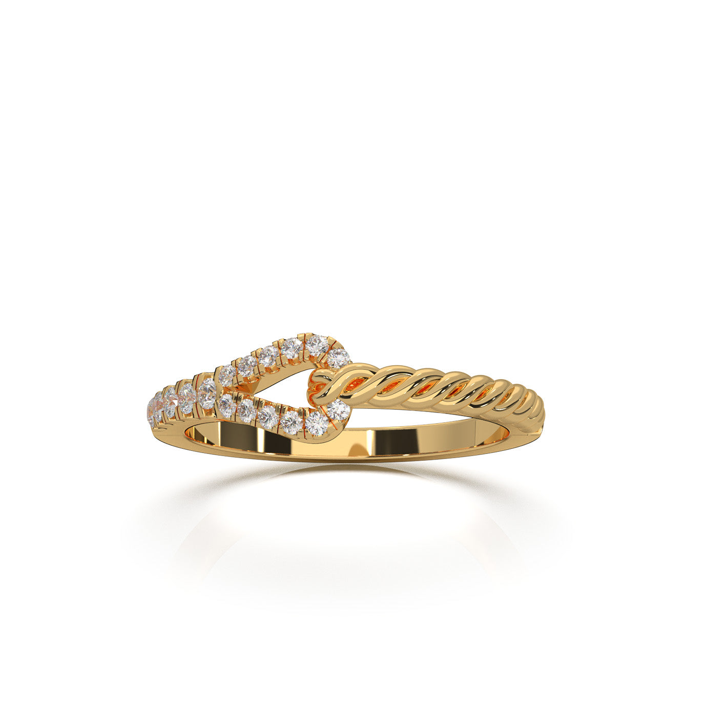 0.25 ct Moissanite Fancy Rings in 10k Yellow Gold