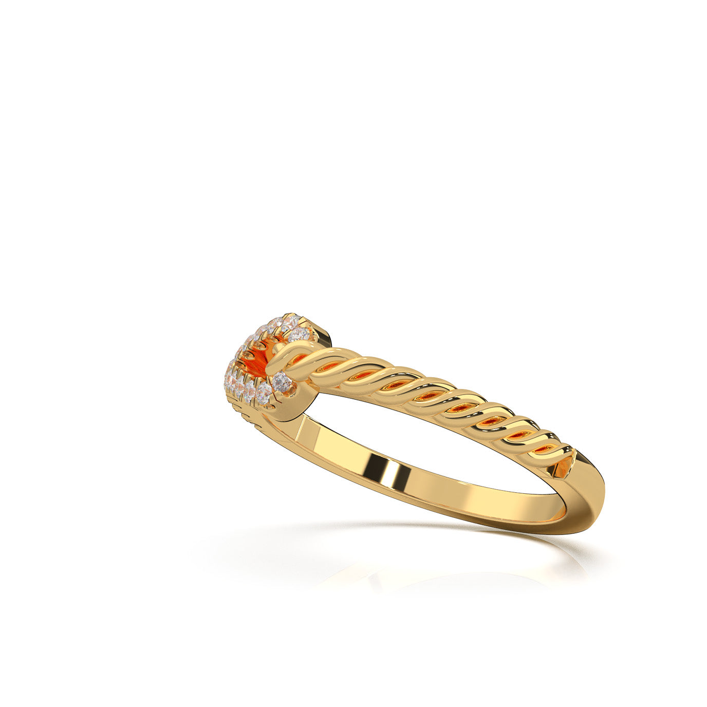 0.25 ct Moissanite Fancy Rings in 10k Yellow Gold