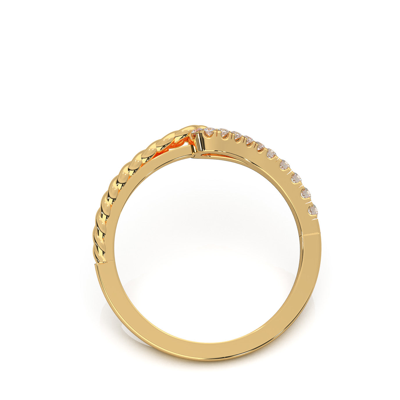 0.25 ct Moissanite Fancy Rings in 14k Yellow Gold