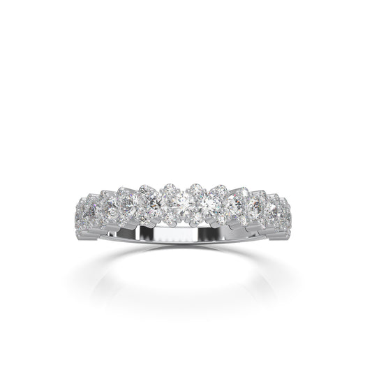 1.00 ct Moissanite Wedding Bands in 14k White Gold