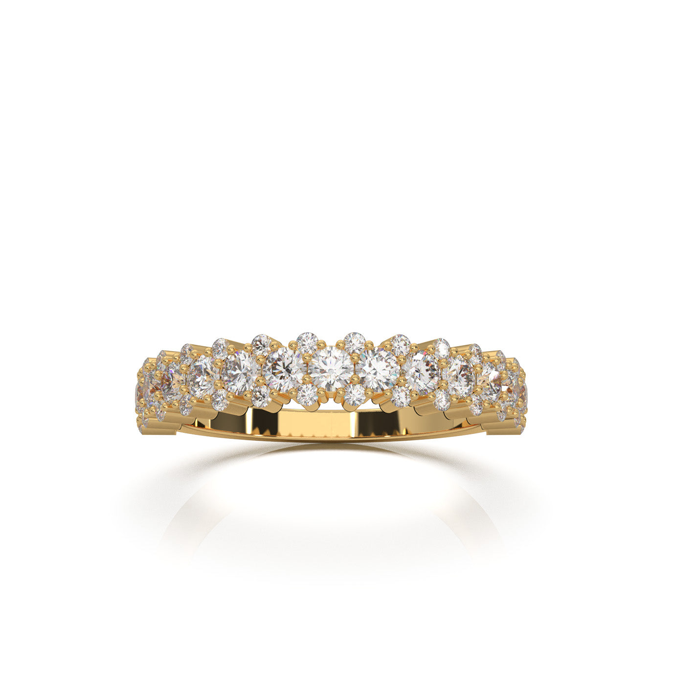 1.00 ct Lab Grown Diamond Wedding Bands in 14k Yellow Gold