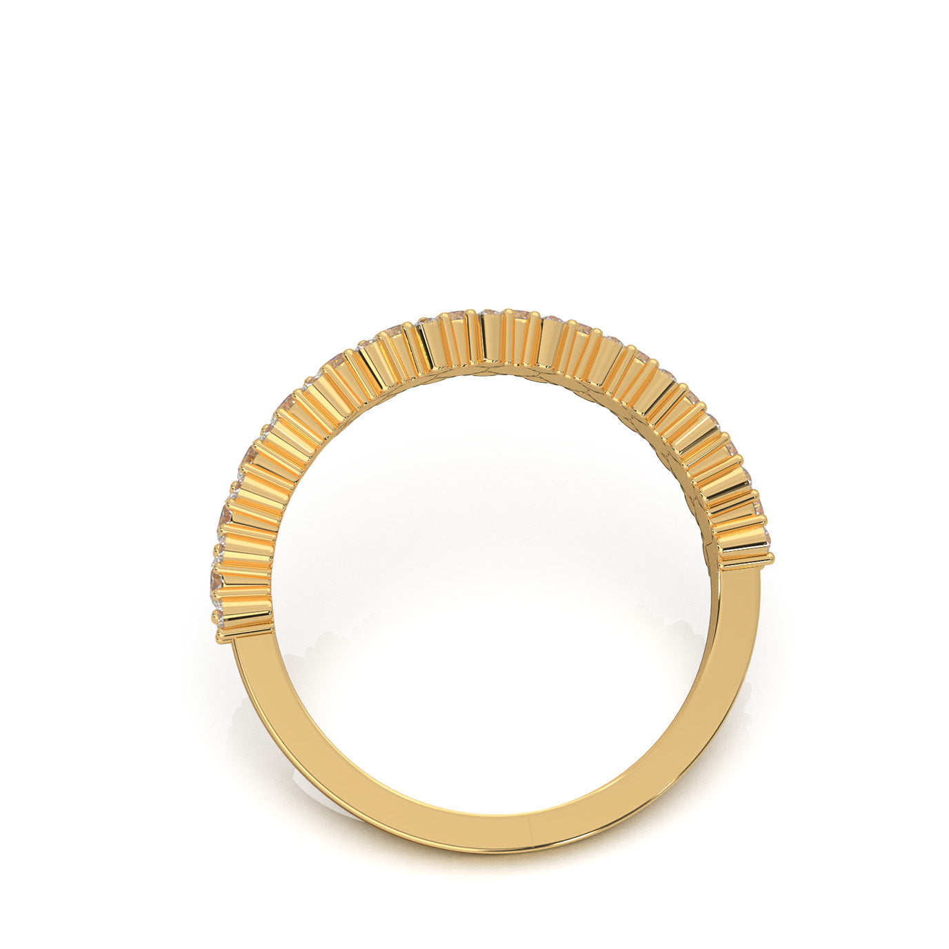 1.00 ct Moissanite Wedding Bands in 10k Yellow Gold