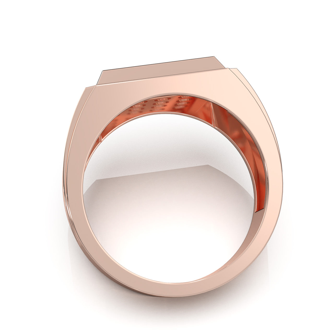 1.30 ct Natural Diamond Mens Rings in 14k Rose Gold
