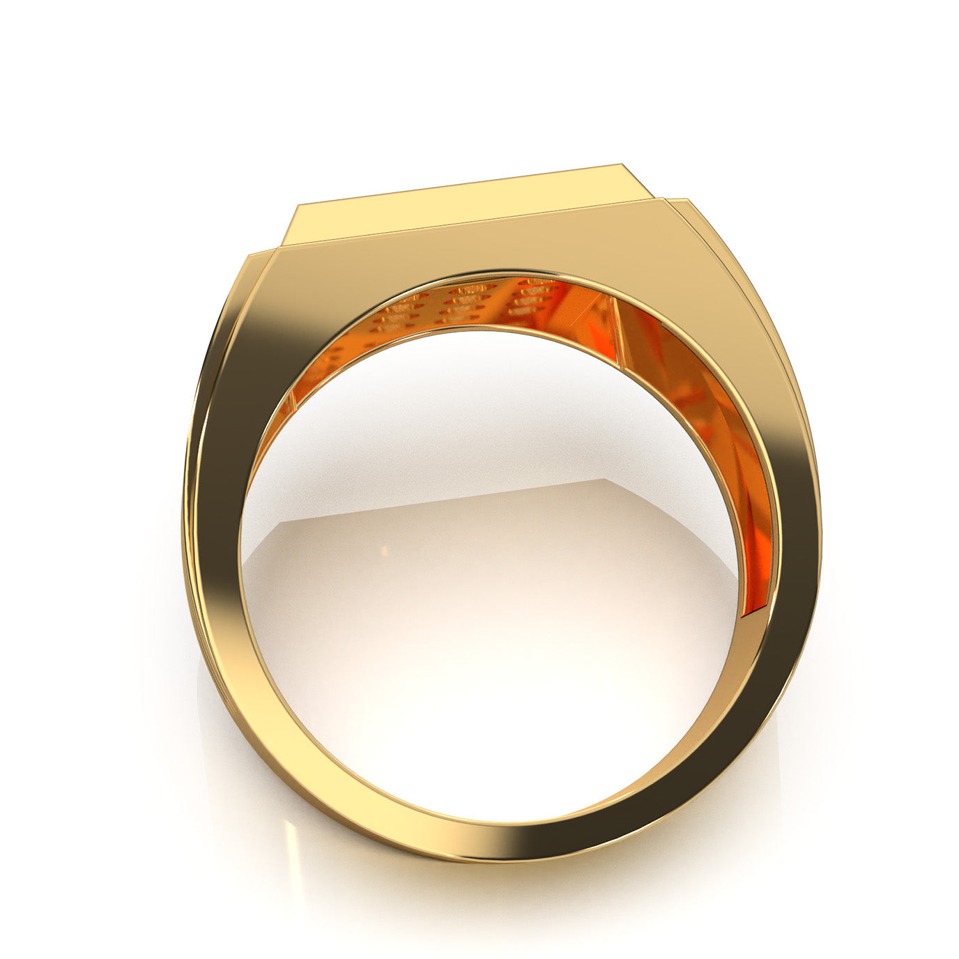 1.30 ct Moissanite Mens Rings in 14k Yellow Gold