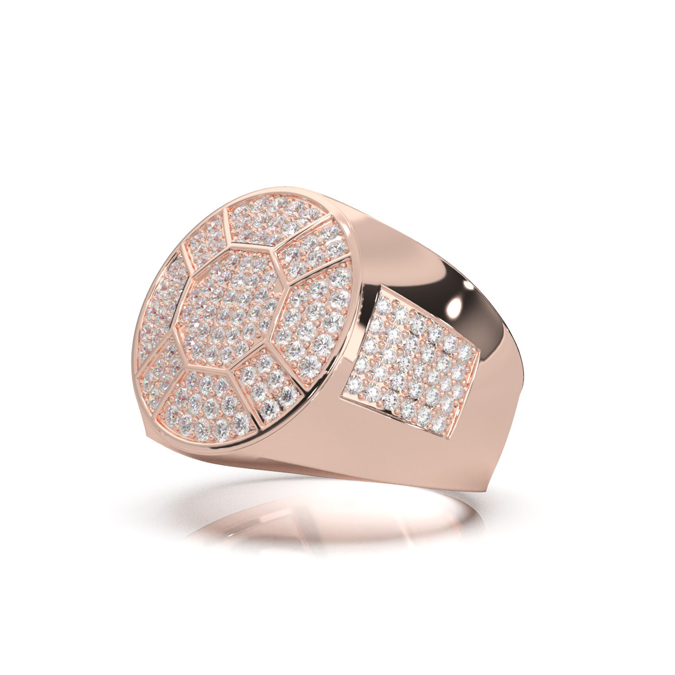 1.50 ct Natural Diamond Mens Rings in 10k Rose Gold