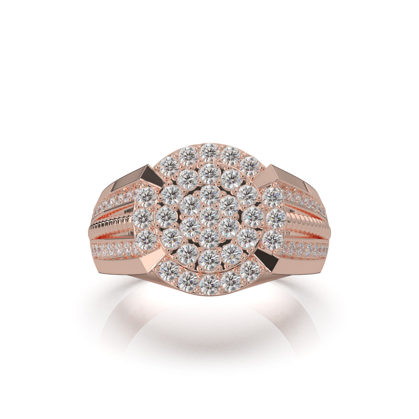 1.60 ct Moissanite Engagement Rings in 10k Rose Gold