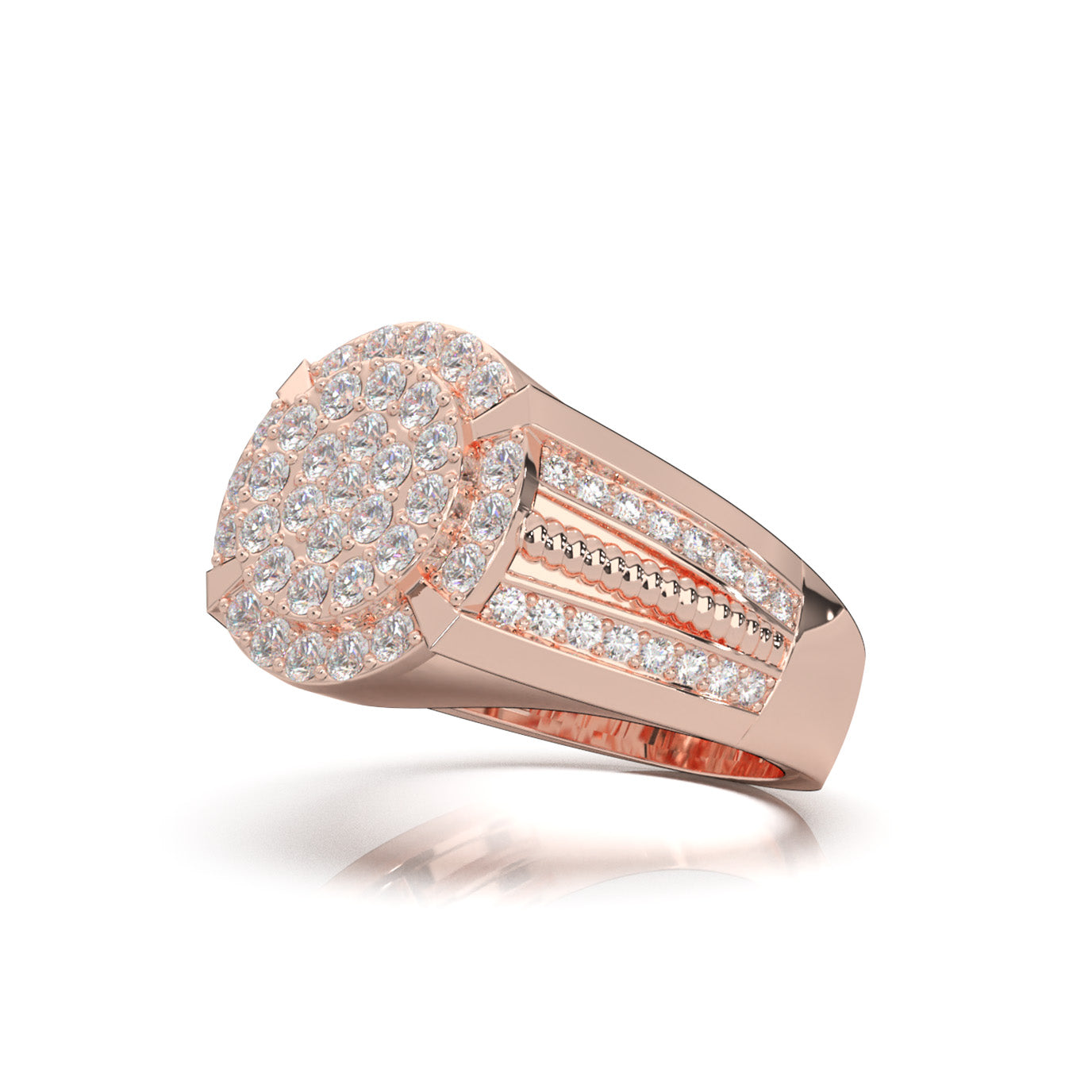 1.60 ct Lab Grown Diamond Engagement Rings in 14k Rose Gold
