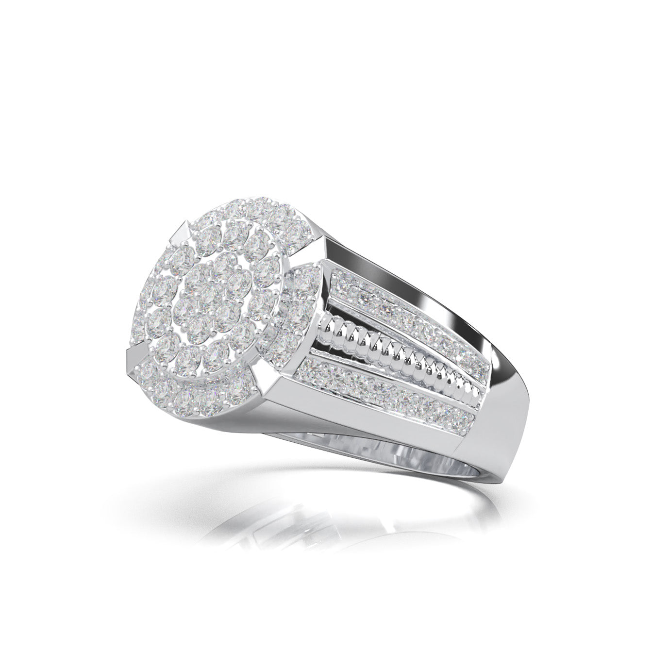 1.60 ct Lab Grown Diamond Engagement Rings in 14k White Gold
