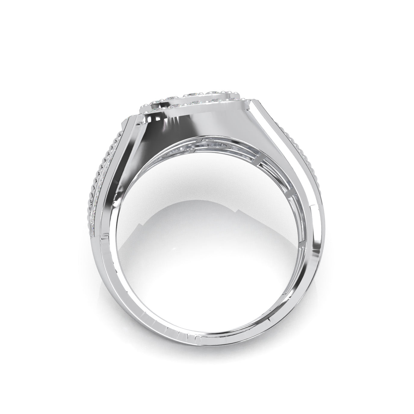 1.60 ct Moissanite Engagement Rings in 14k White Gold