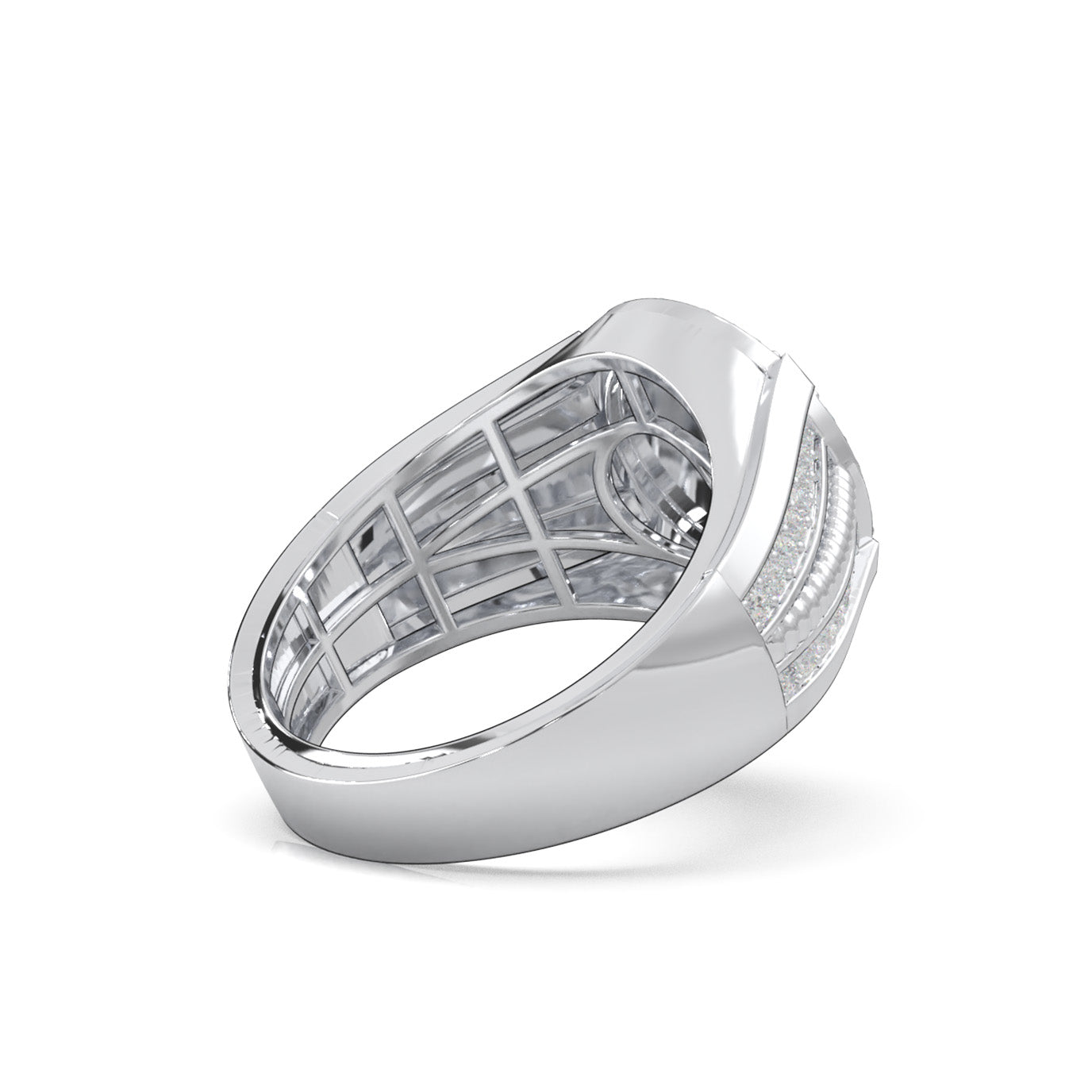 1.60 ct Moissanite Engagement Rings in 10k White Gold