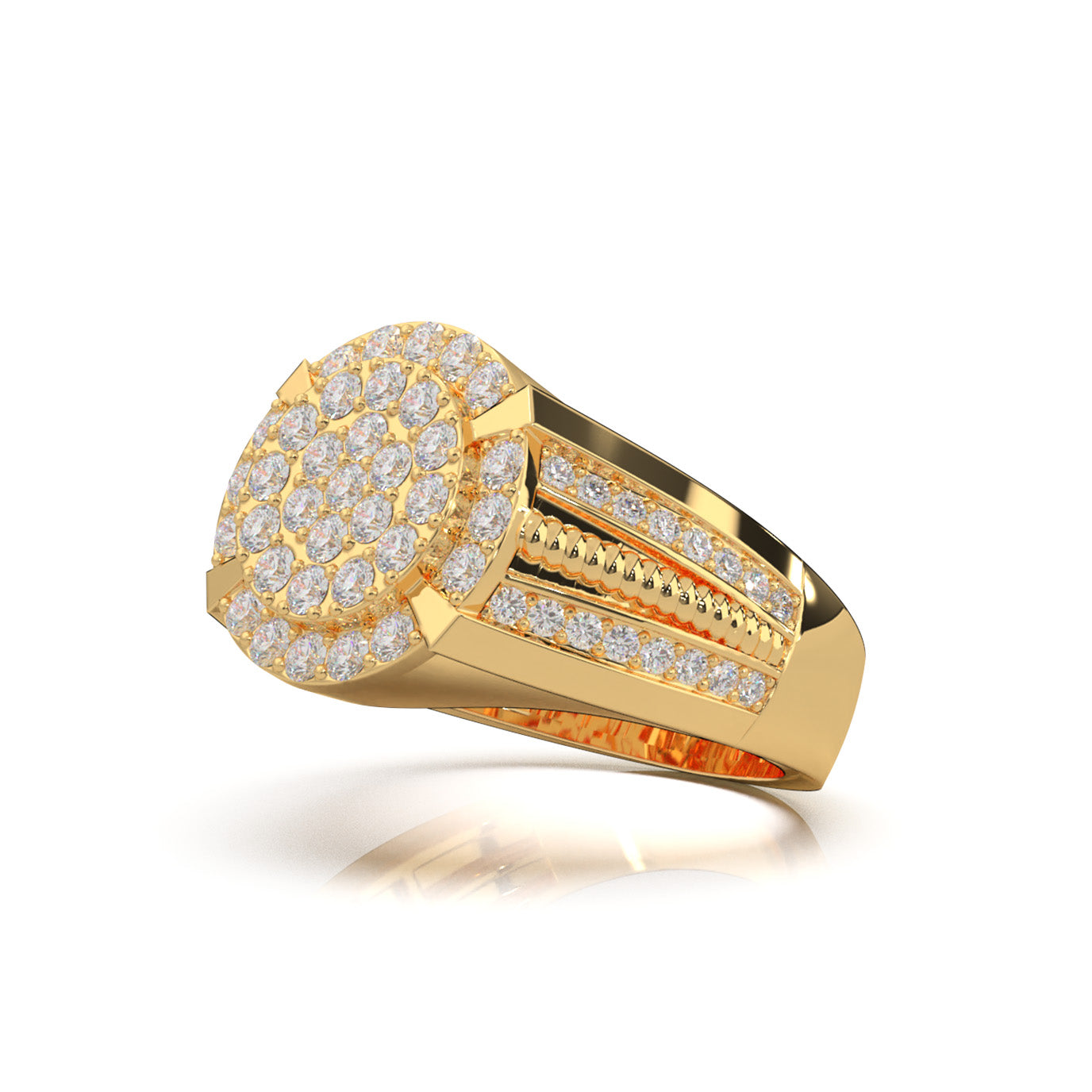 1.60 ct Lab Grown Diamond Engagement Rings in 14k Yellow Gold