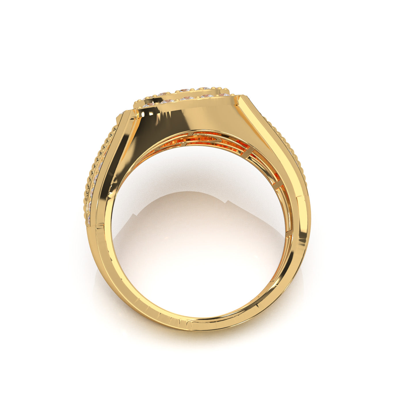 1.60 ct Moissanite Engagement Rings in 14k Yellow Gold