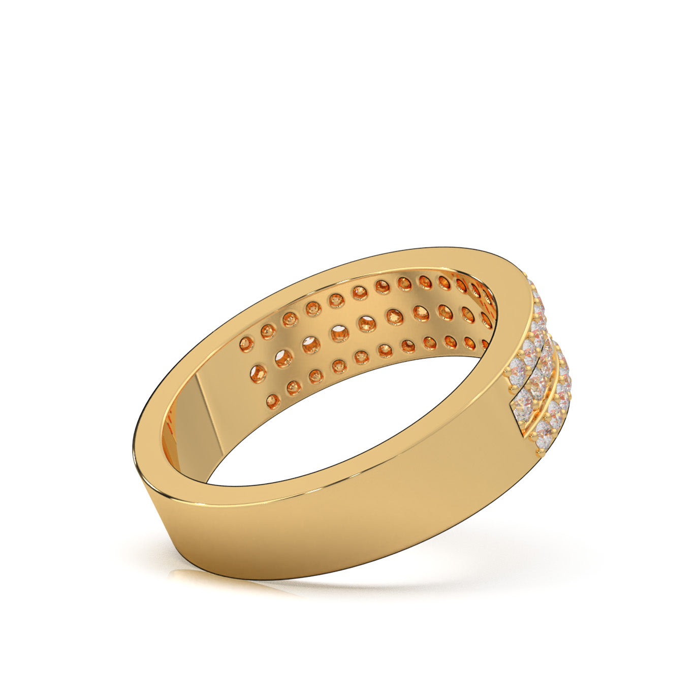 0.85 ct Natural Diamond Wedding Bands in 10k Yellow Gold