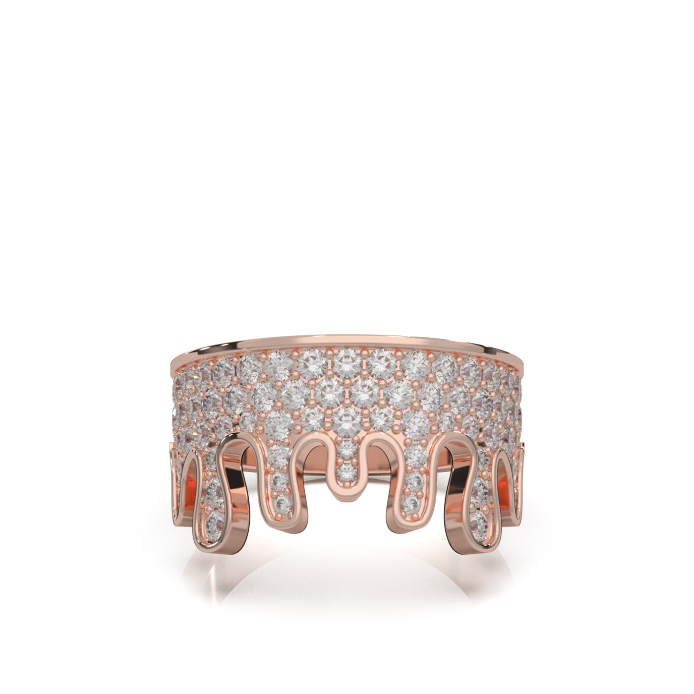 1.10 ct Lab Grown Diamond Wedding Bands in 14k Rose Gold