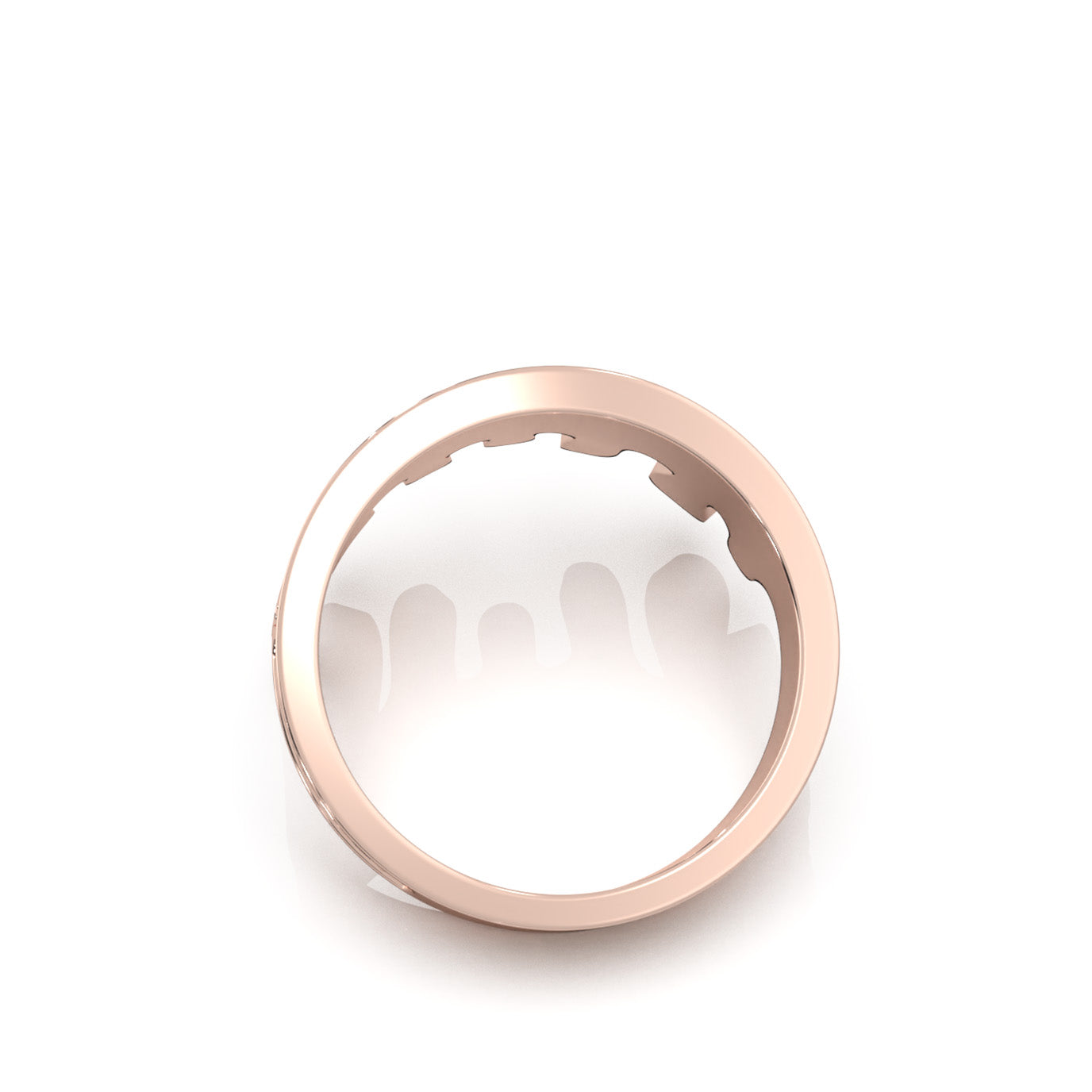 1.10 ct Moissanite Wedding Bands in 10k Rose Gold