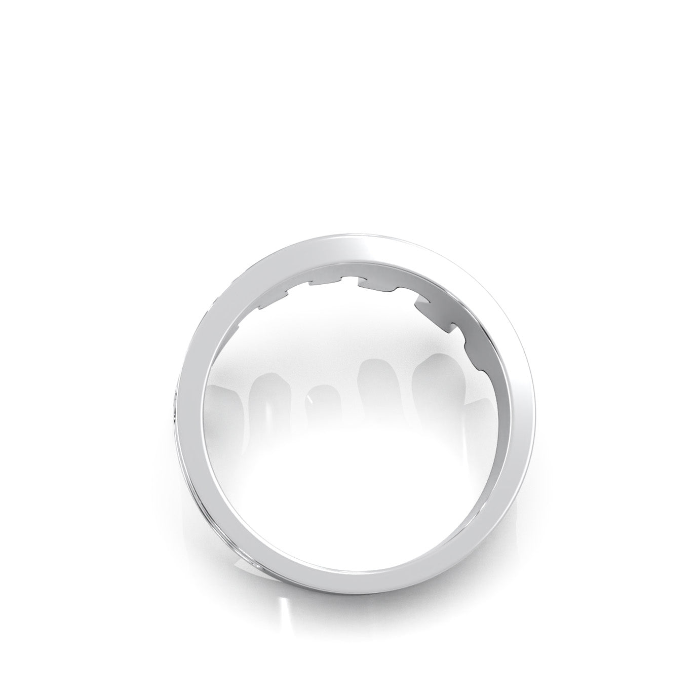 1.10 ct Moissanite Wedding Bands in 14k White Gold