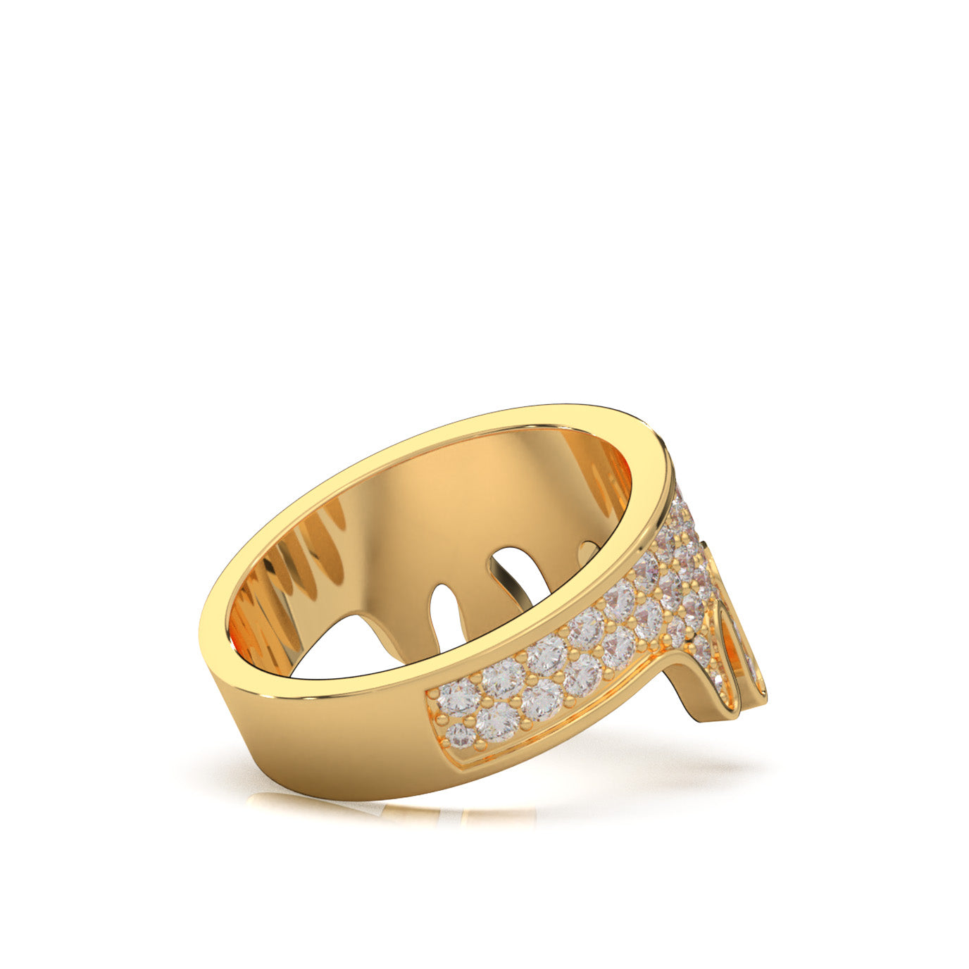 1.10 ct Moissanite Wedding Bands in 10k Yellow Gold