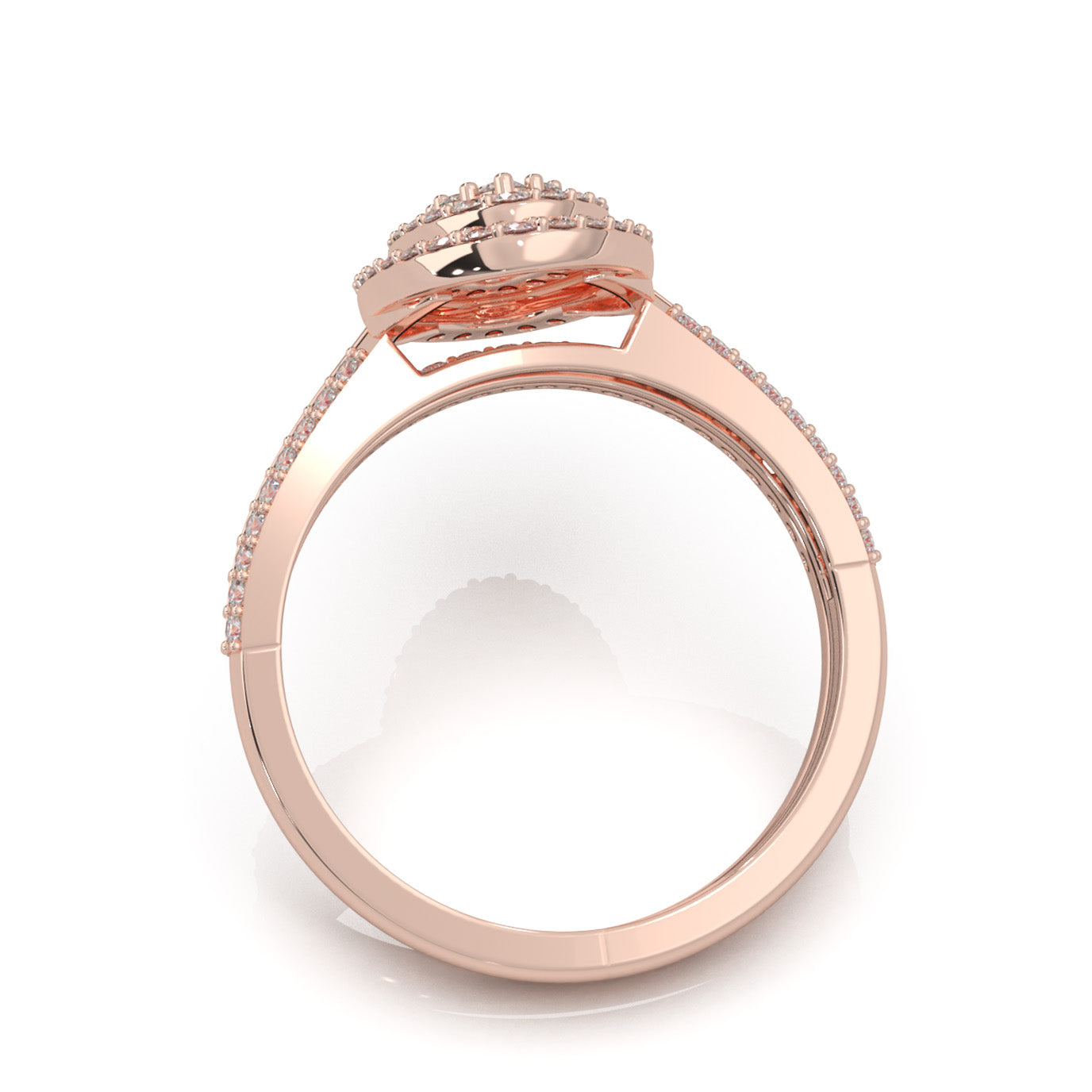 0.85 ct Natural Diamond Engagement Sets in 14k Rose Gold