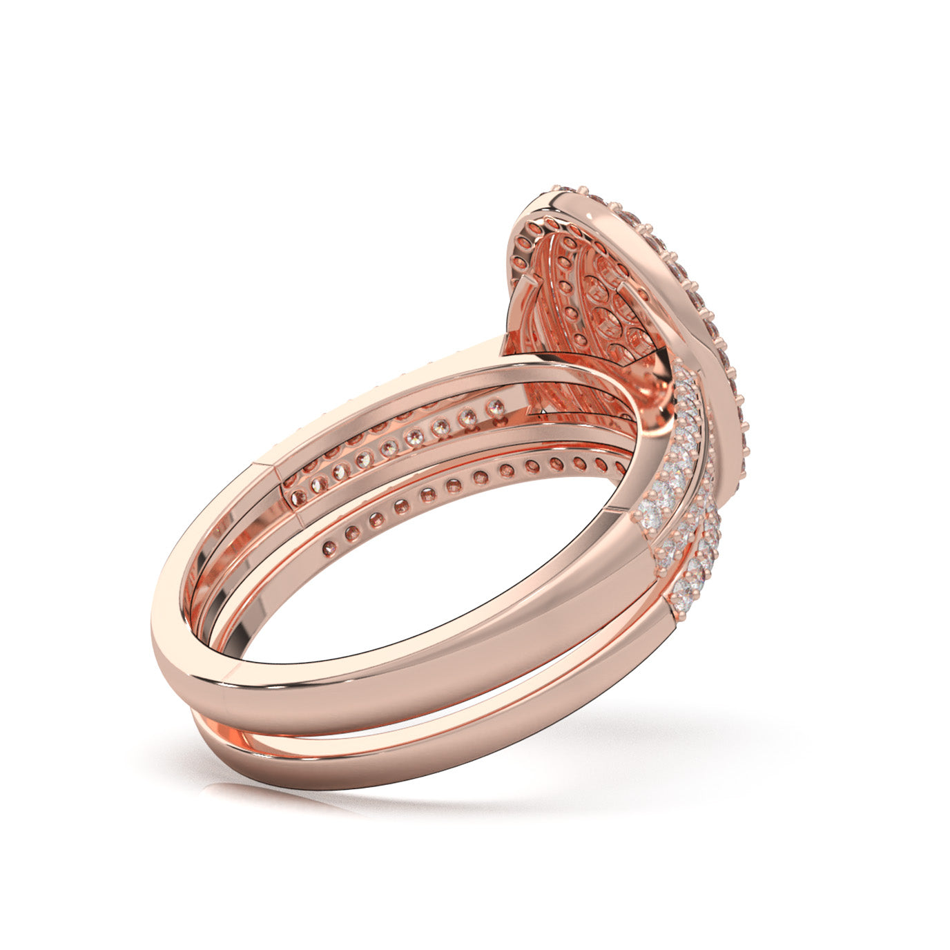 0.85 ct Natural Diamond Engagement Sets in 14k Rose Gold