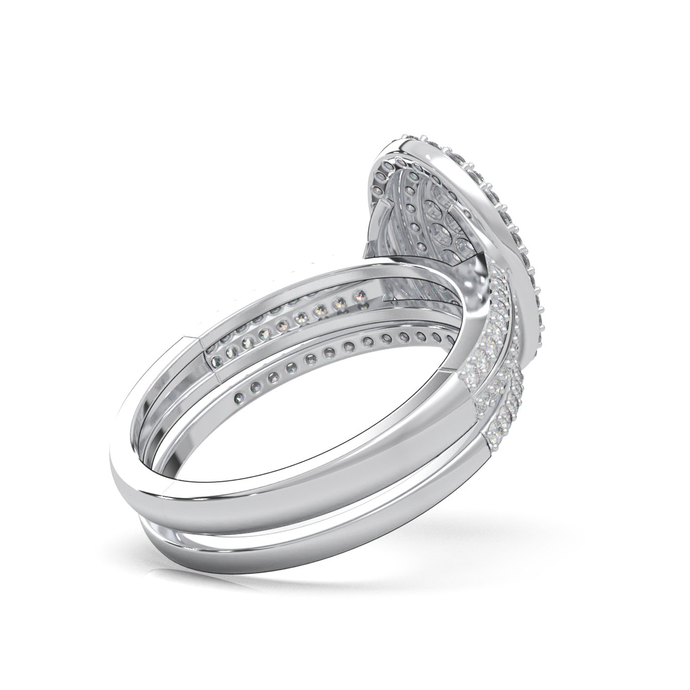 0.85 ct Lab Grown Diamond Engagement Sets in 14k White Gold