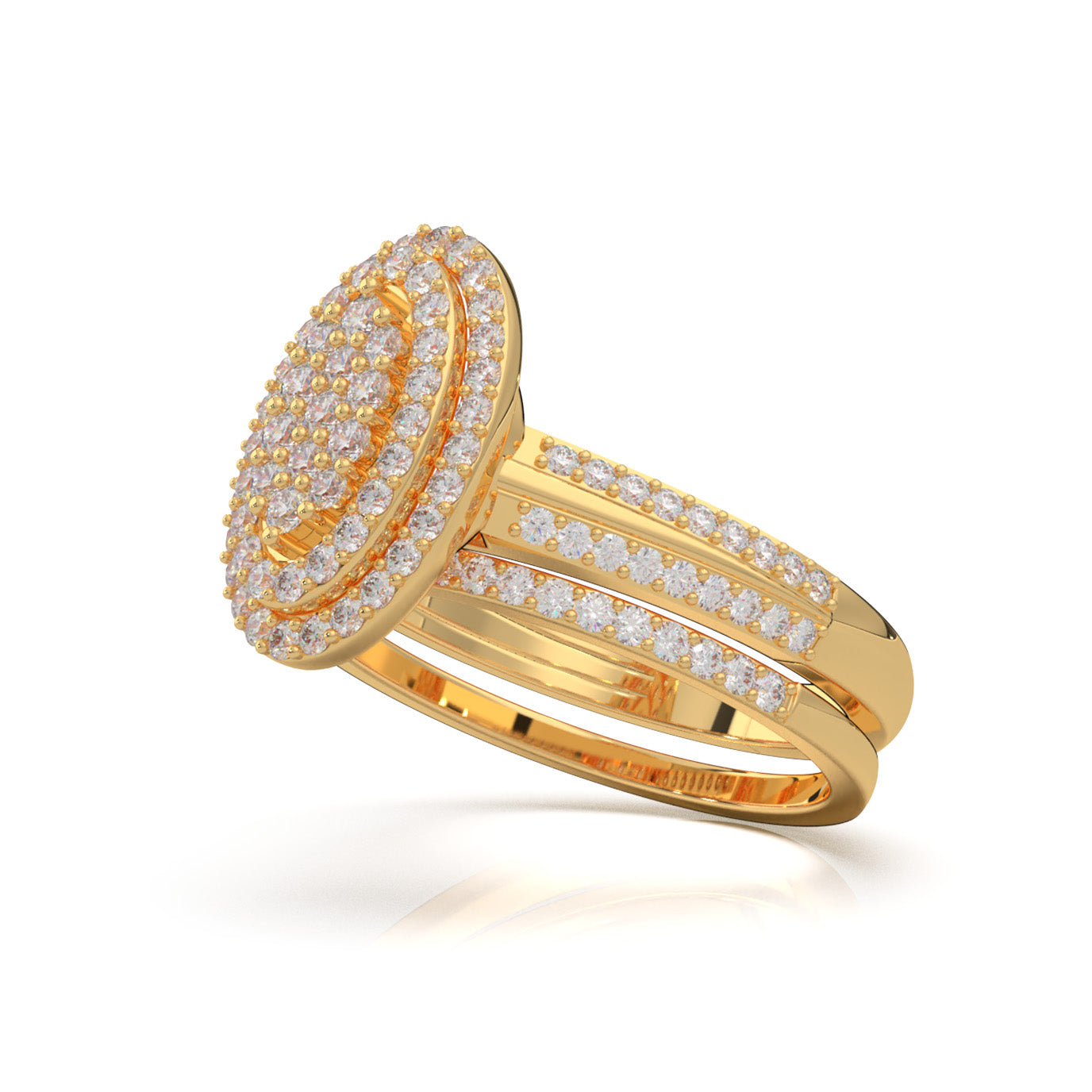 0.85 ct Natural Diamond Engagement Sets in 14k Yellow Gold