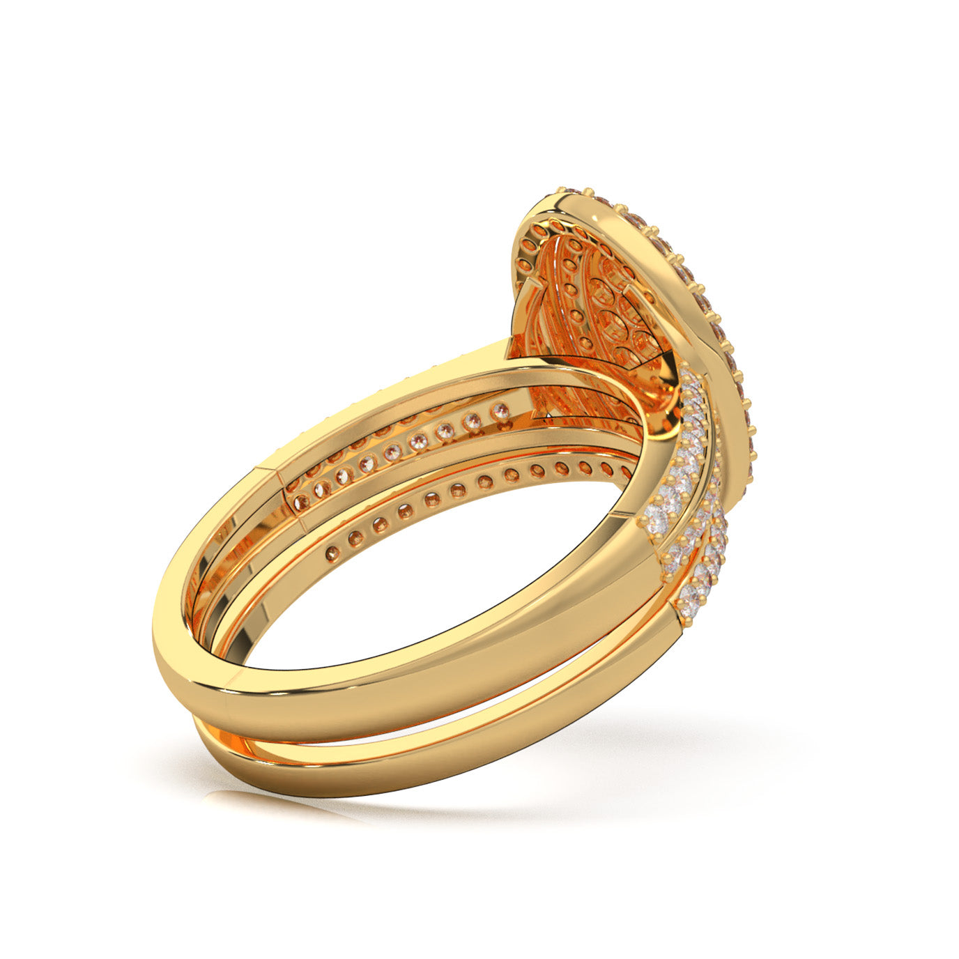 0.85 ct Natural Diamond Engagement Sets in 14k Yellow Gold