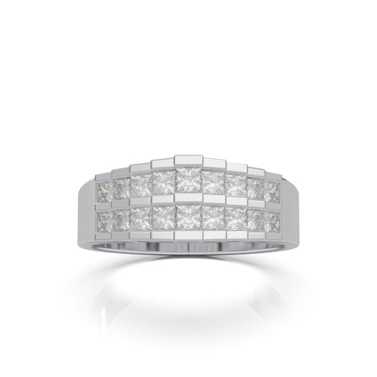 0.80 ct Natural Diamond Wedding Bands in 14k White Gold