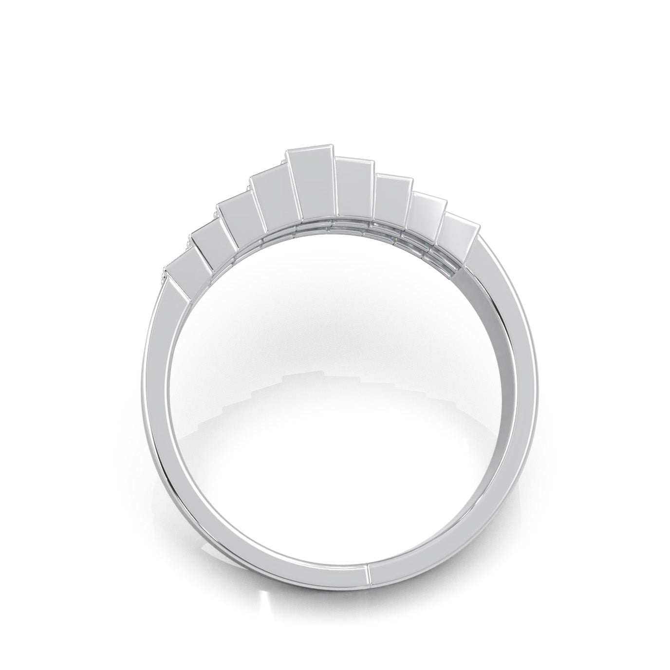 0.80 ct Moissanite Wedding Bands in 14k White Gold