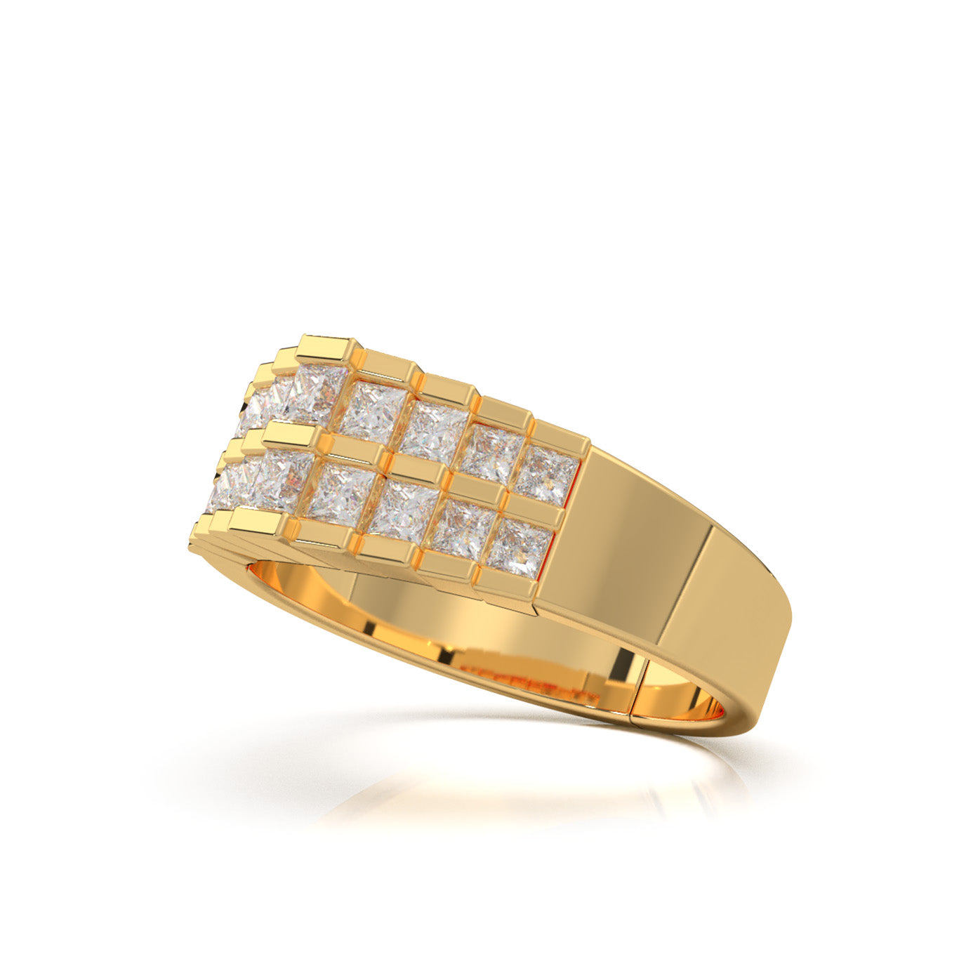 0.80 ct Moissanite Wedding Bands in 14k Yellow Gold