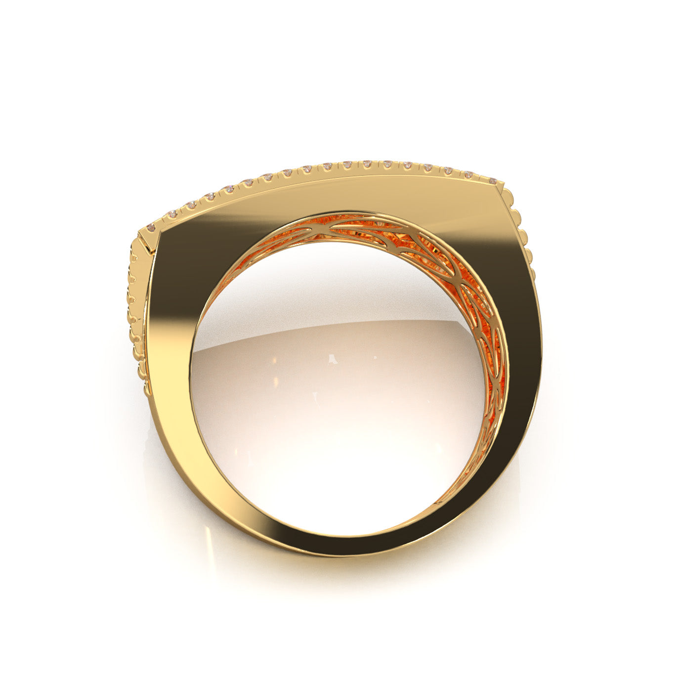 2.70 ct Natural Diamond Statement Mens Rings in 14k Yellow Gold