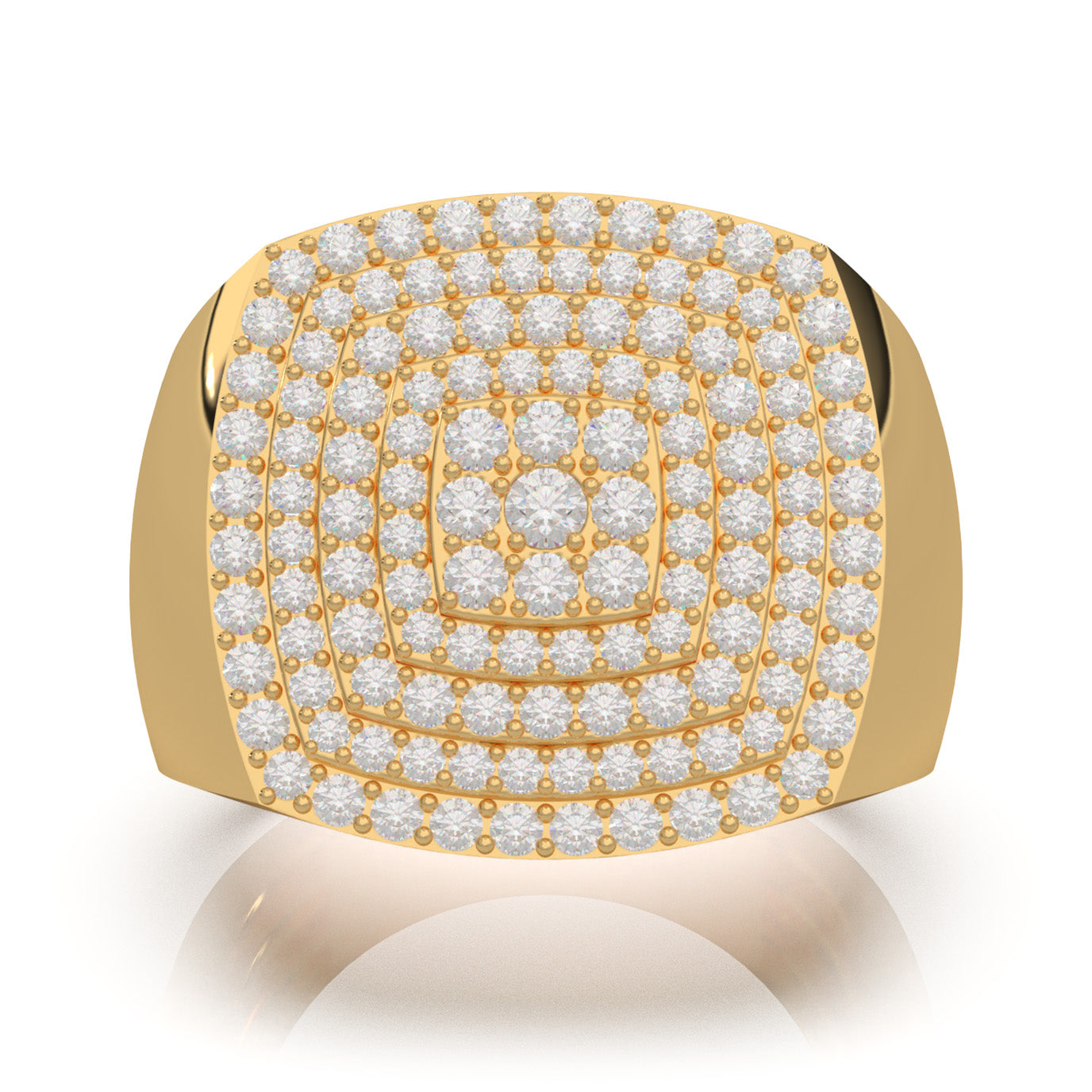 1.80 ct Lab Grown Diamond Mens Rings in 14k Yellow Gold