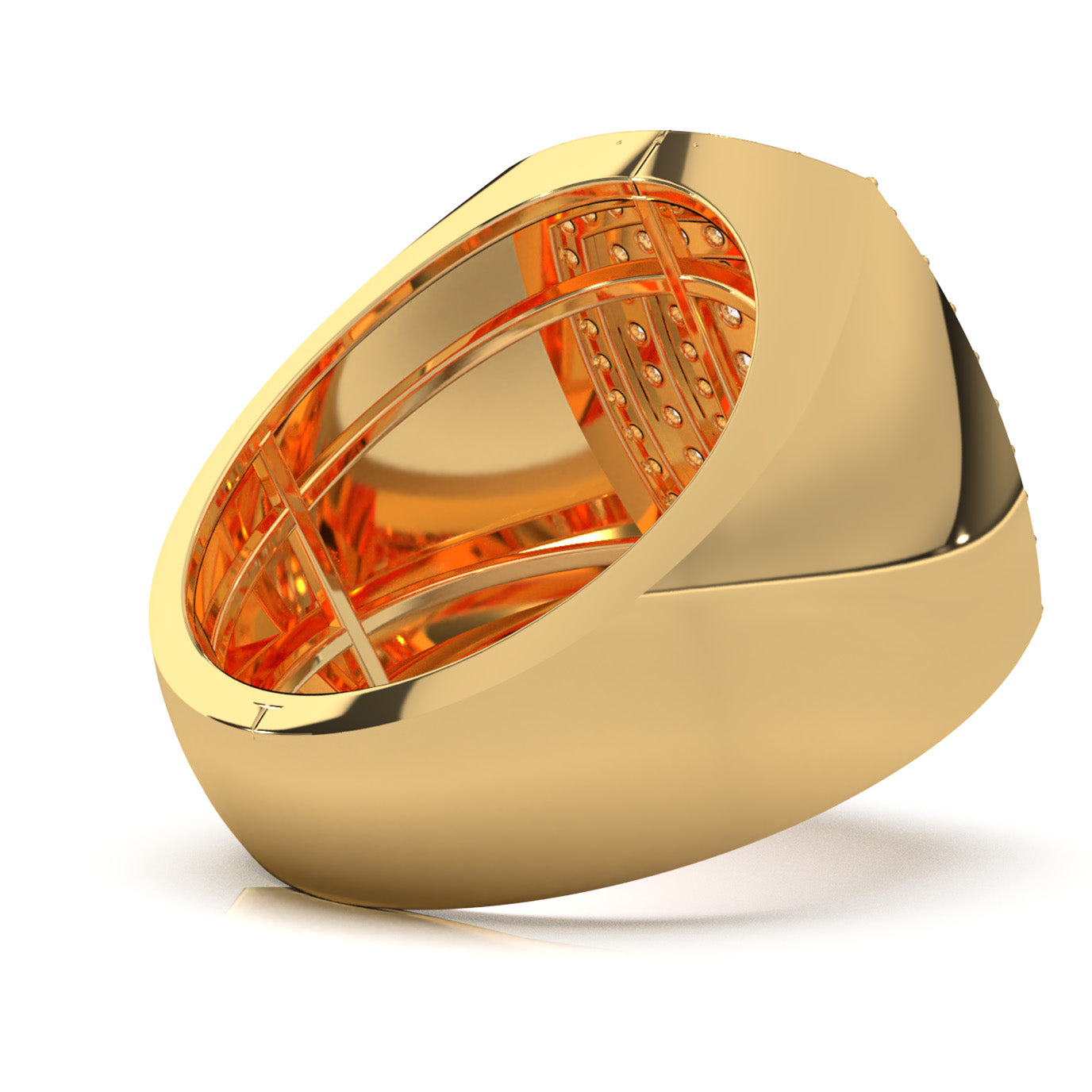 1.80 ct Moissanite Mens Rings in 10k Yellow Gold