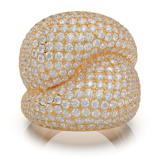 7.20 ct Natural Diamond Fancy Rings in 10k Yellow Gold
