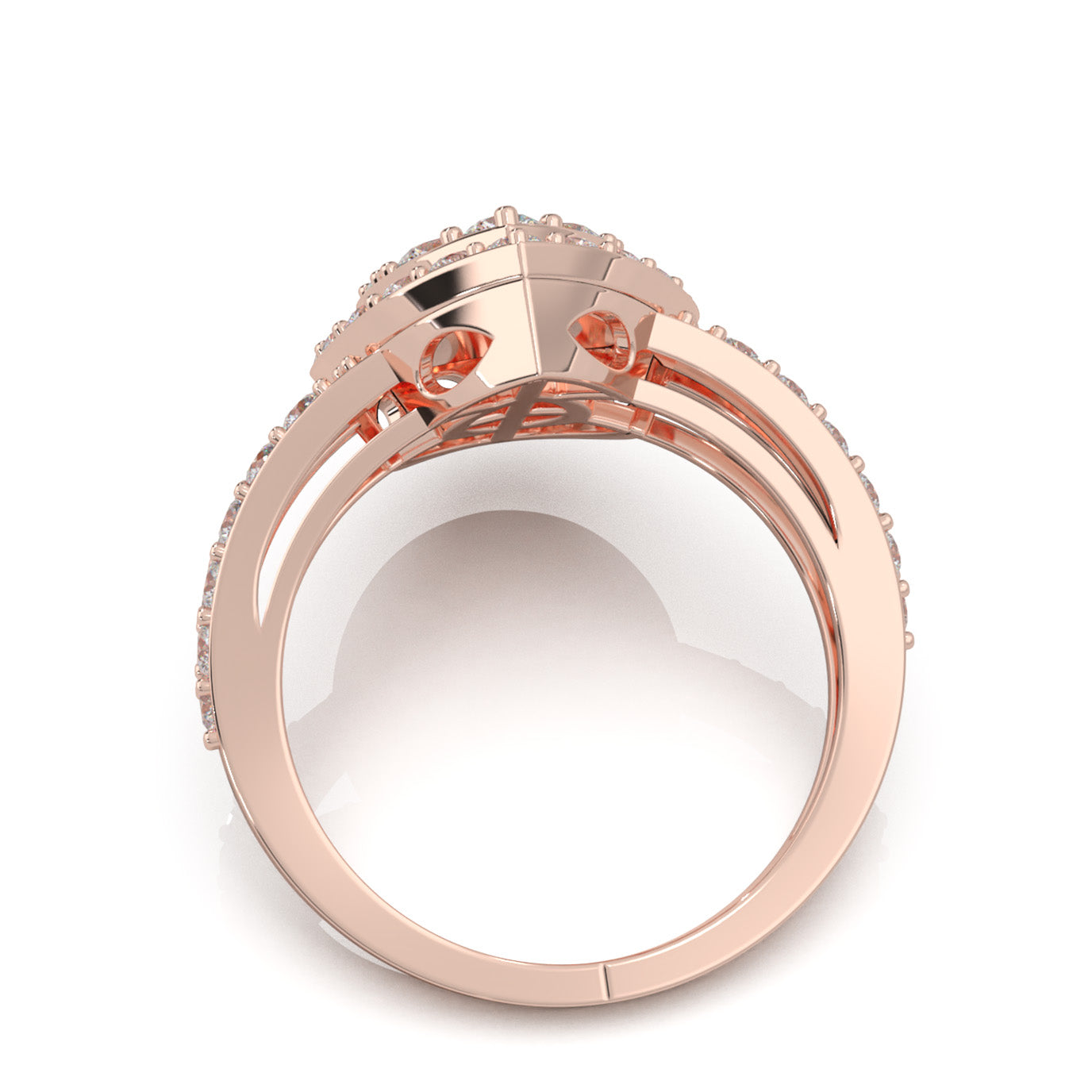 2.00 ct Natural Diamond Engagement Rings in 10k Rose Gold