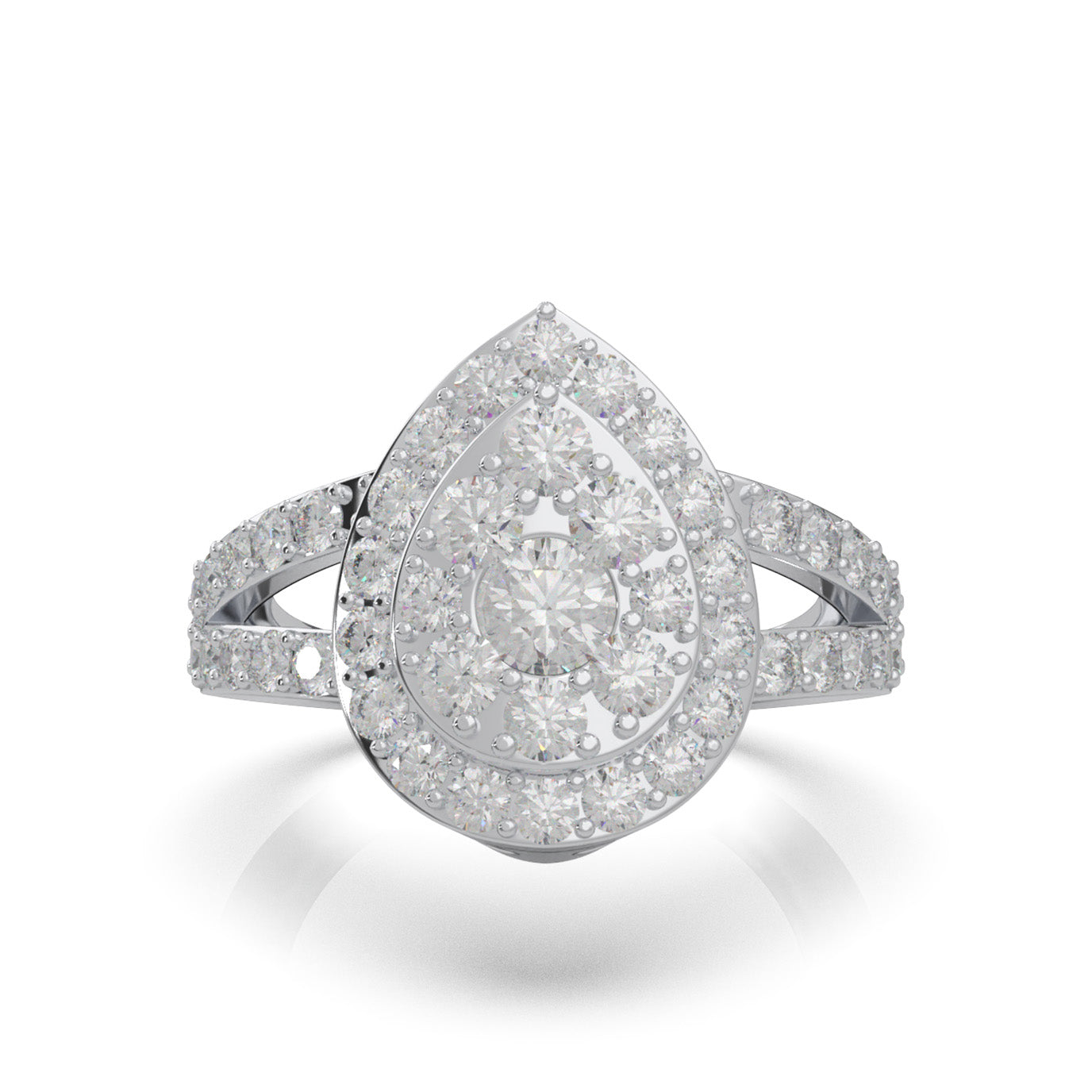 2.00 ct Natural Diamond Engagement Rings in 14k White Gold