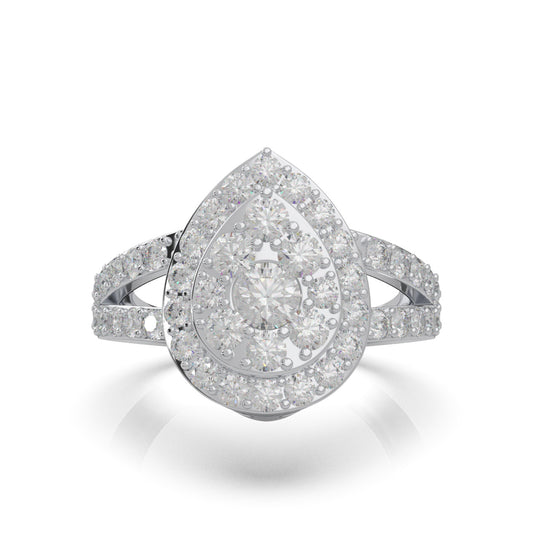 2.00 ct Natural Diamond Engagement Rings in 10k White Gold