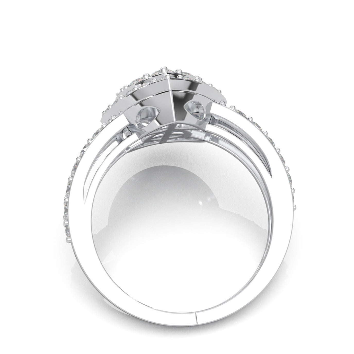 2.00 ct Moissanite Engagement Rings in 10k White Gold