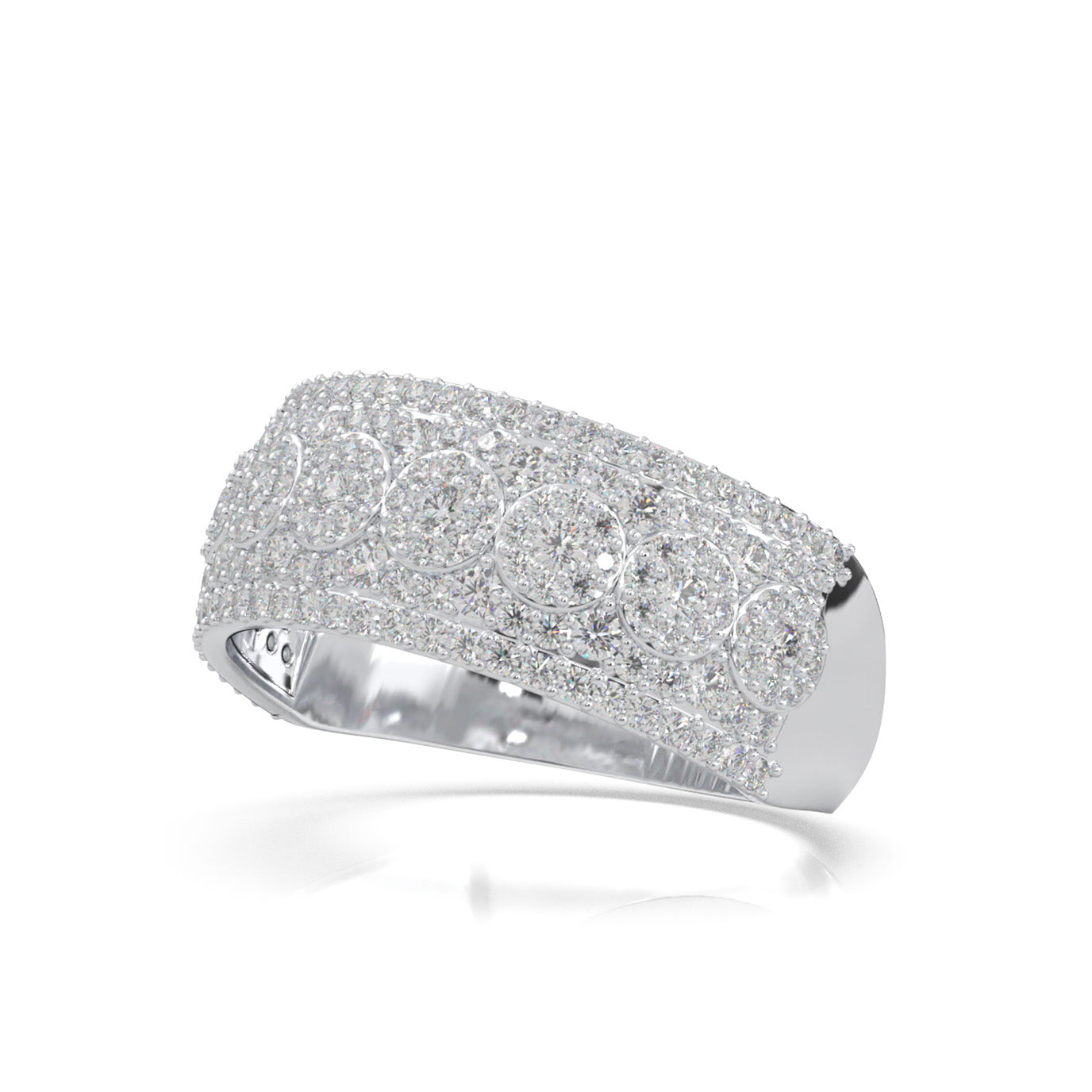1.50 ct Lab Grown Diamond Wedding Bands in 14k White Gold