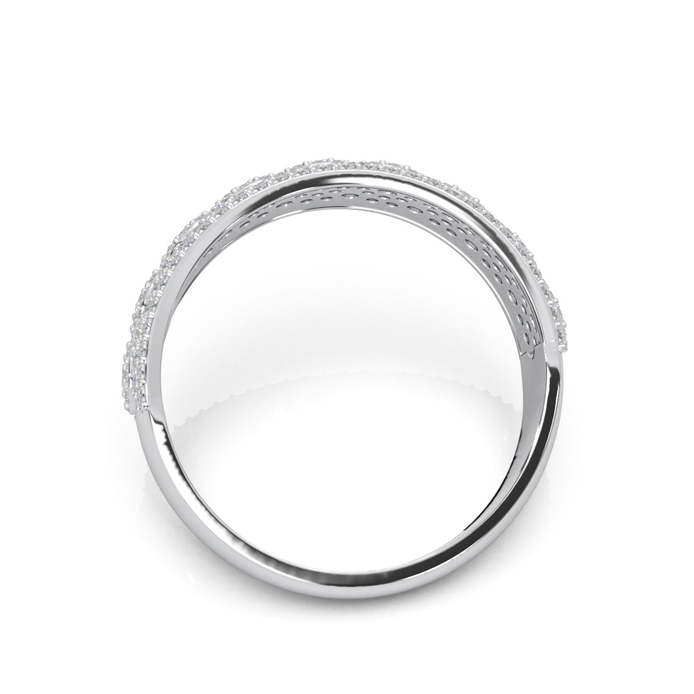 1.50 ct Natural Diamond Wedding Bands in 10k White Gold