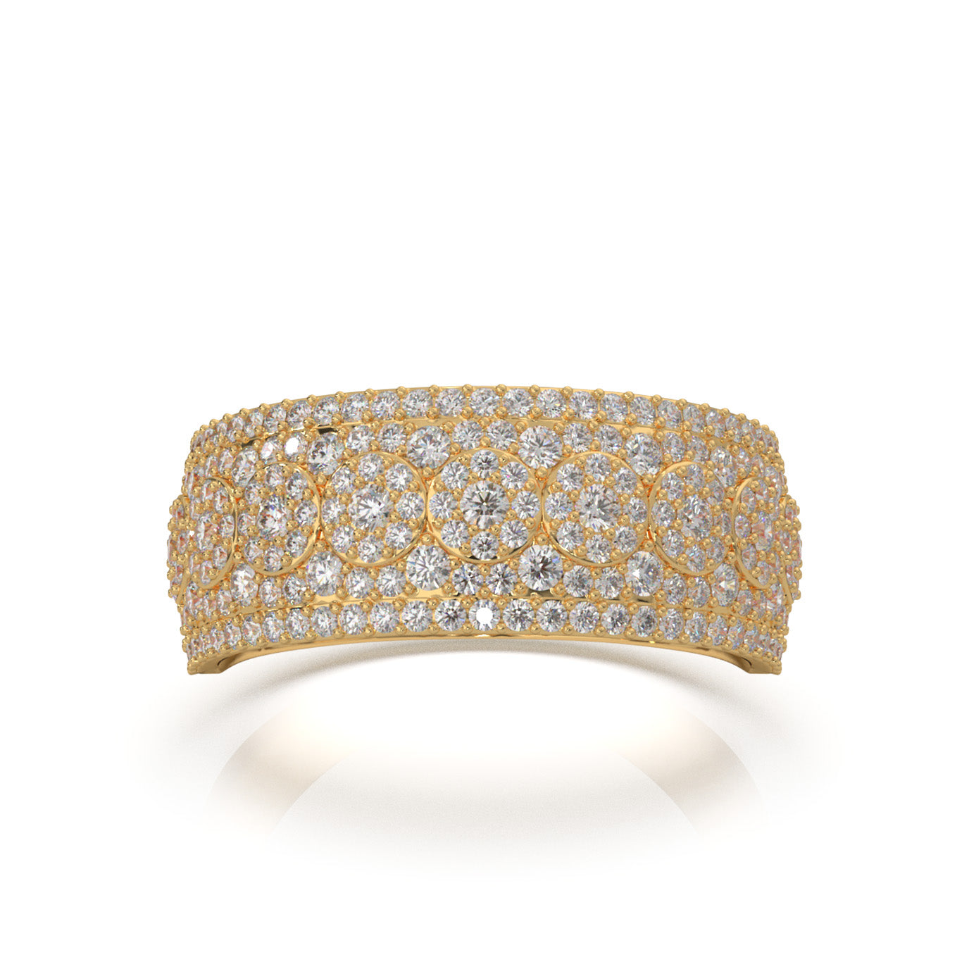 1.50 ct Natural Diamond Wedding Bands in 10k Yellow Gold