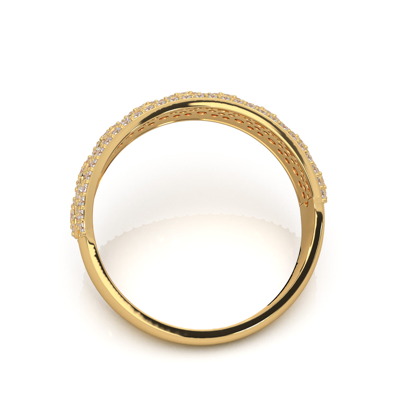 1.50 ct Natural Diamond Wedding Bands in 10k Yellow Gold