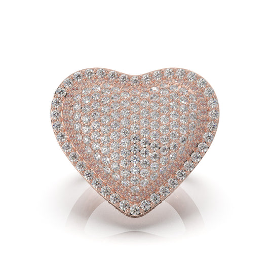 6.30 ct Natural Diamond Statement Rings in 14k Rose Gold